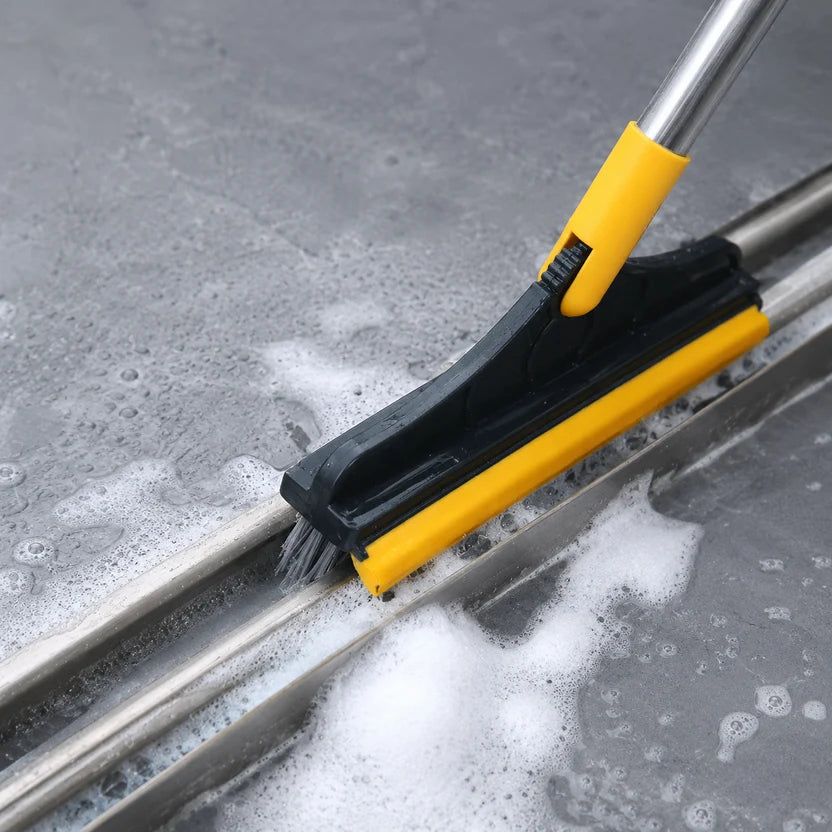 2-in-1 Floor Scrub Brush & Squeegee