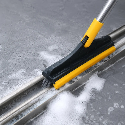 2-in-1 Floor Scrub Brush & Squeegee