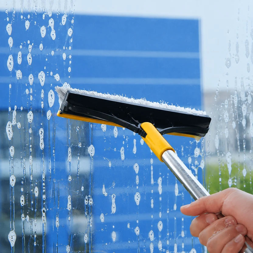 2-in-1 Floor Scrub Brush & Squeegee
