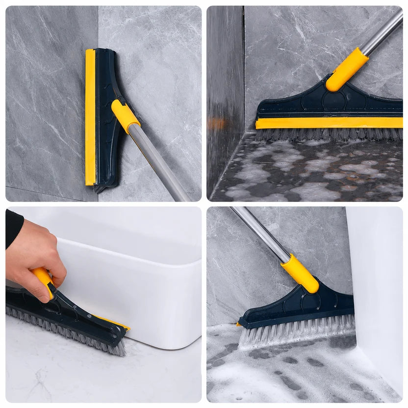 2-in-1 Floor Scrub Brush & Squeegee