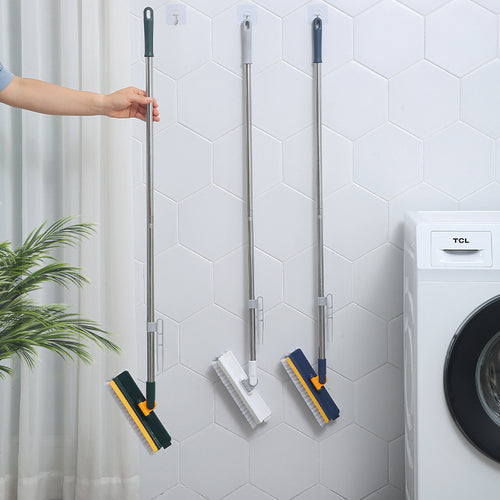 2-in-1 Rotating Floor Scrub Brush &amp; Squeegee