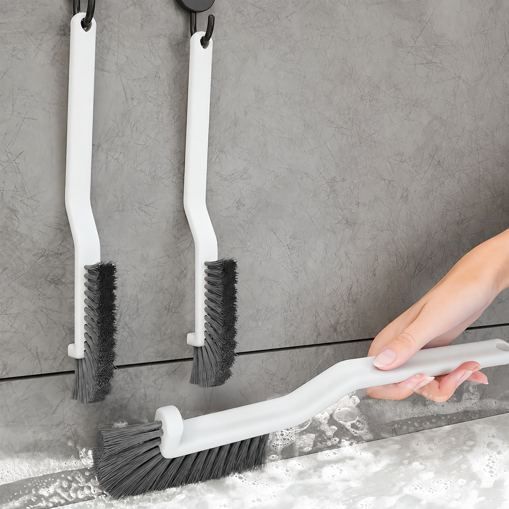 Angled Long-Handle Crevice Cleaning Brush