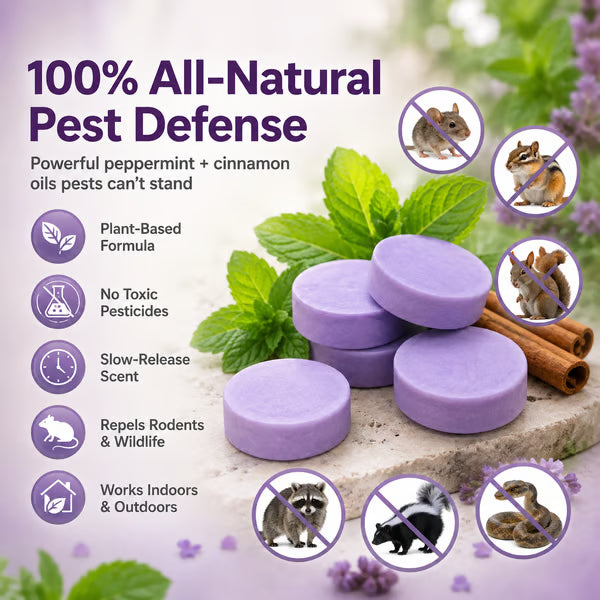 🔥 FALL SALE — 50% OFF 🔥 All-Natural Peppermint & Cinnamon Pest & Rodent Repellent Pucks