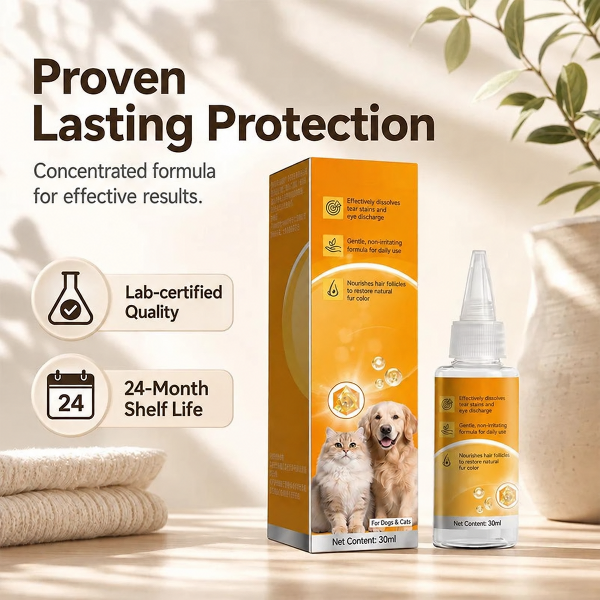 🐶Limited Time Sale-50% OFF🐱✨ Gentle pet eye care – cleanses the skin around the eyes and provides daily grooming 👀