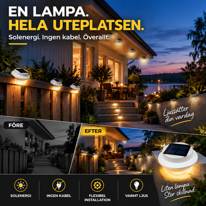 🔥Last day Buy 3 GET 2 FREE一$9.39 EACH🎁☀️ Solar LED Gutter Wall Light | Outdoor Accent