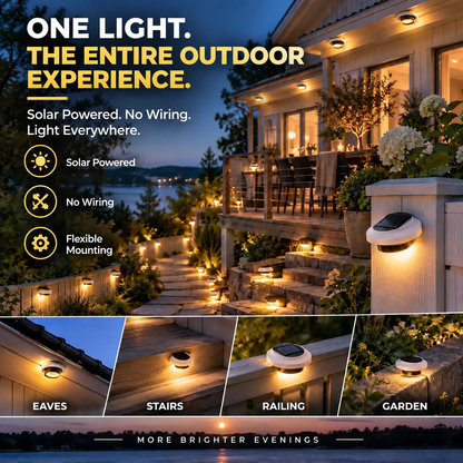 🔥Last day Buy 3 GET 2 FREE一$9.39 EACH🎁☀️ Solar LED Gutter Wall Light | Outdoor Accent