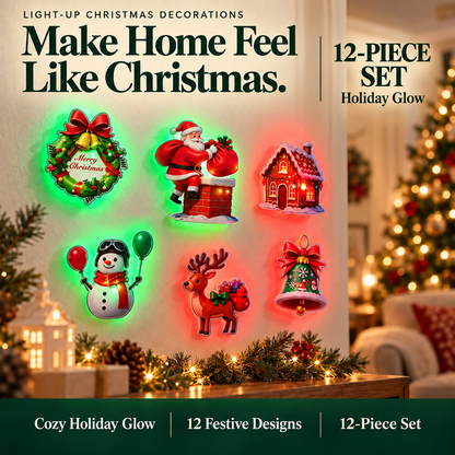 🔥 Last Day — 50% OFF 🔥LED Christmas Light-Up Wall Decals