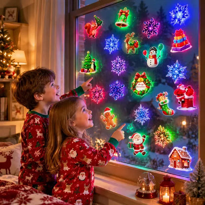 🔥 Last Day — 50% OFF 🔥LED Christmas Light-Up Wall Decals