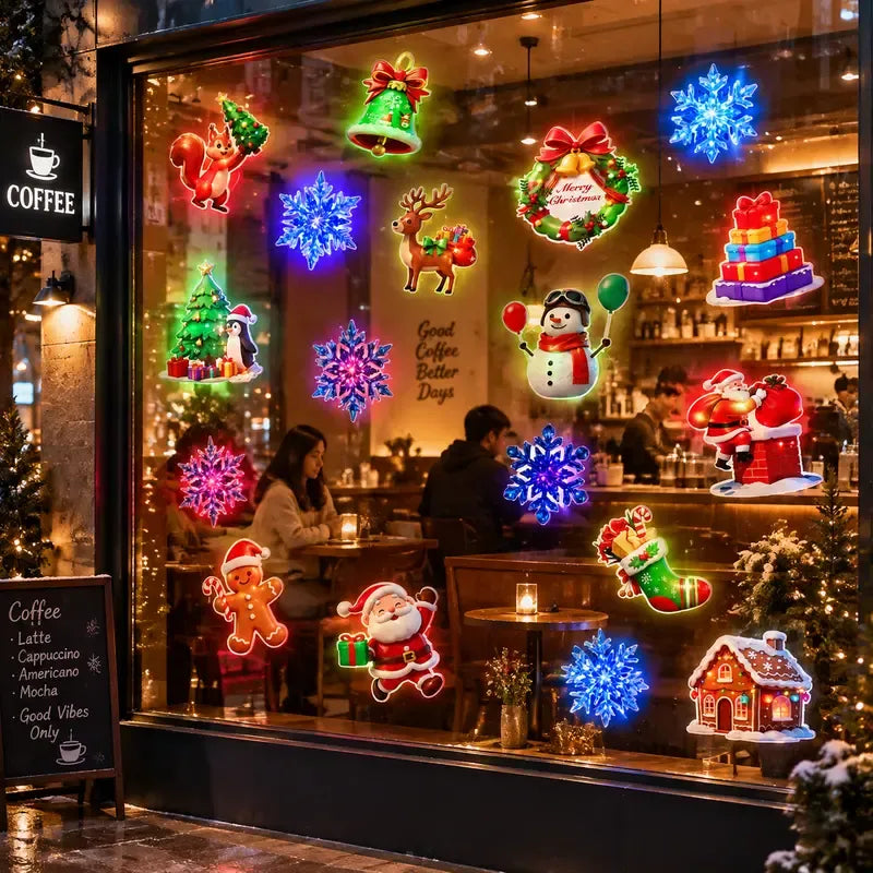 🔥 Last Day — 50% OFF 🔥LED Christmas Light-Up Wall Decals
