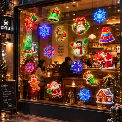 🔥 Last Day — 50% OFF 🔥LED Christmas Light-Up Wall Decals