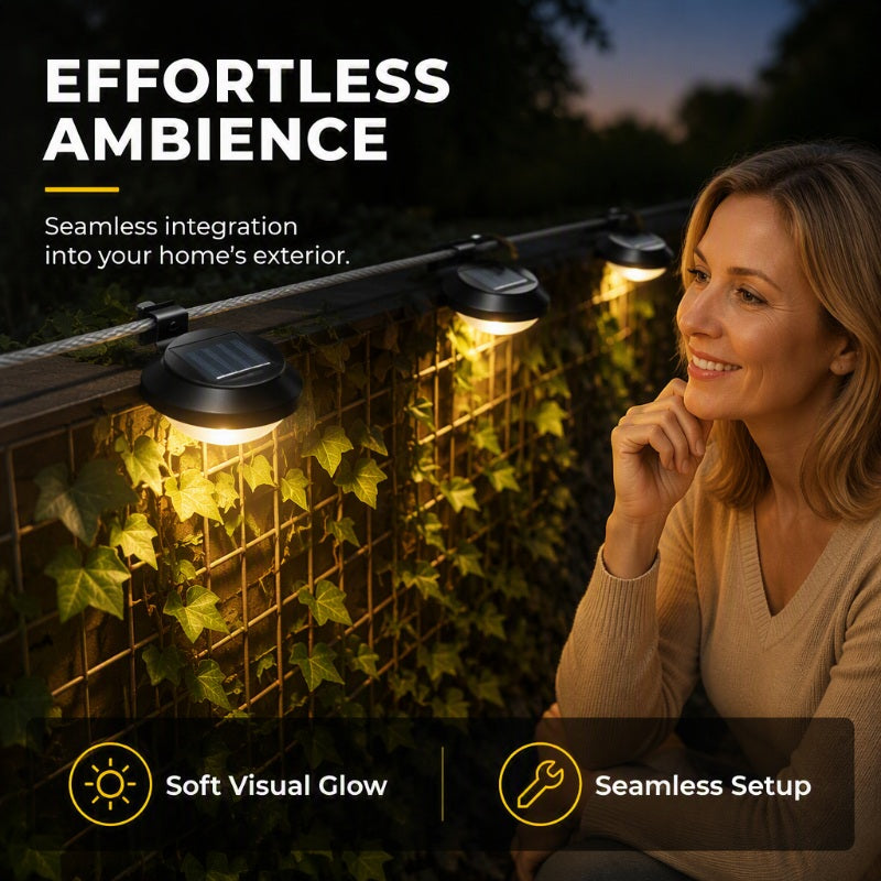🔥Last day Buy 3 GET 2 FREE一$9.39 EACH🎁☀️ Solar LED Gutter Wall Light | Outdoor Accent